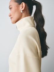 Ecru Slinky Quarter Zip Sweatshirt - Image 5 of 8