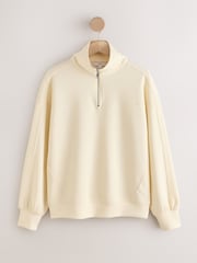 Ecru Slinky Quarter Zip Sweatshirt - Image 6 of 8