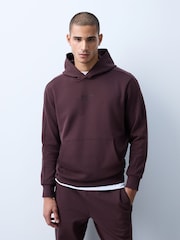 Burgundy Red Scuba Overhead Hoodie - Image 1 of 8