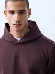 Burgundy Red Scuba Overhead Hoodie - Image 4 of 8