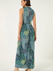 Roman Green Peacock Twist Dress - Image 3 of 5