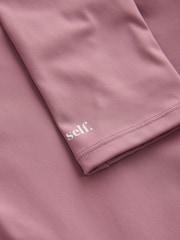 self. Mauve Pink Cross Over Ballet Top - Image 6 of 7