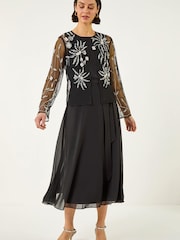 Roman Black Embellished Detail Jacket - Image 1 of 5