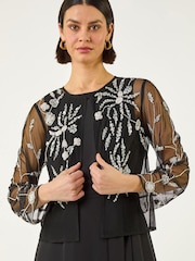 Roman Black Embellished Detail Jacket - Image 4 of 5