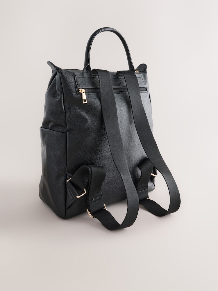 Black Front Pocket Rucksack Bag - Image 2 of 5 Black Front Pocket Rucksack Bag - Image 2 of 5