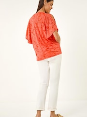 Roman Burnout Print Jersey Stretch Top - Image 3 of 5