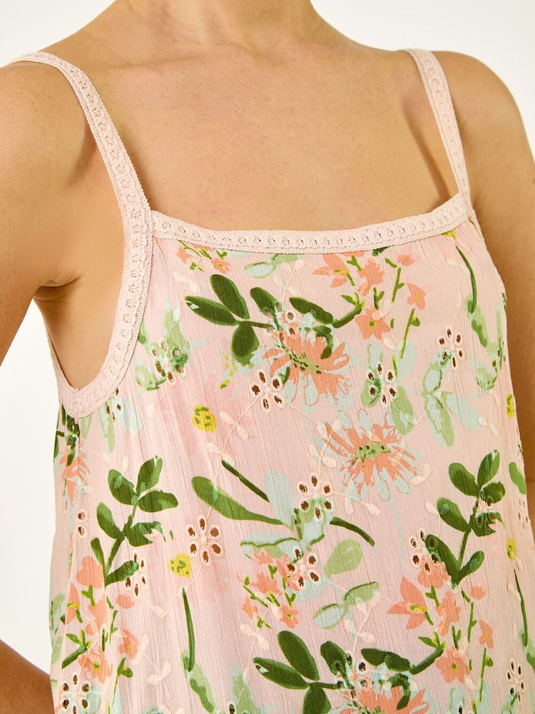 Roman Orange Floral Broidery Cami - Image 5 of 5
