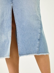 Roman Blue Light Wash Midi Skirt - Image 5 of 5