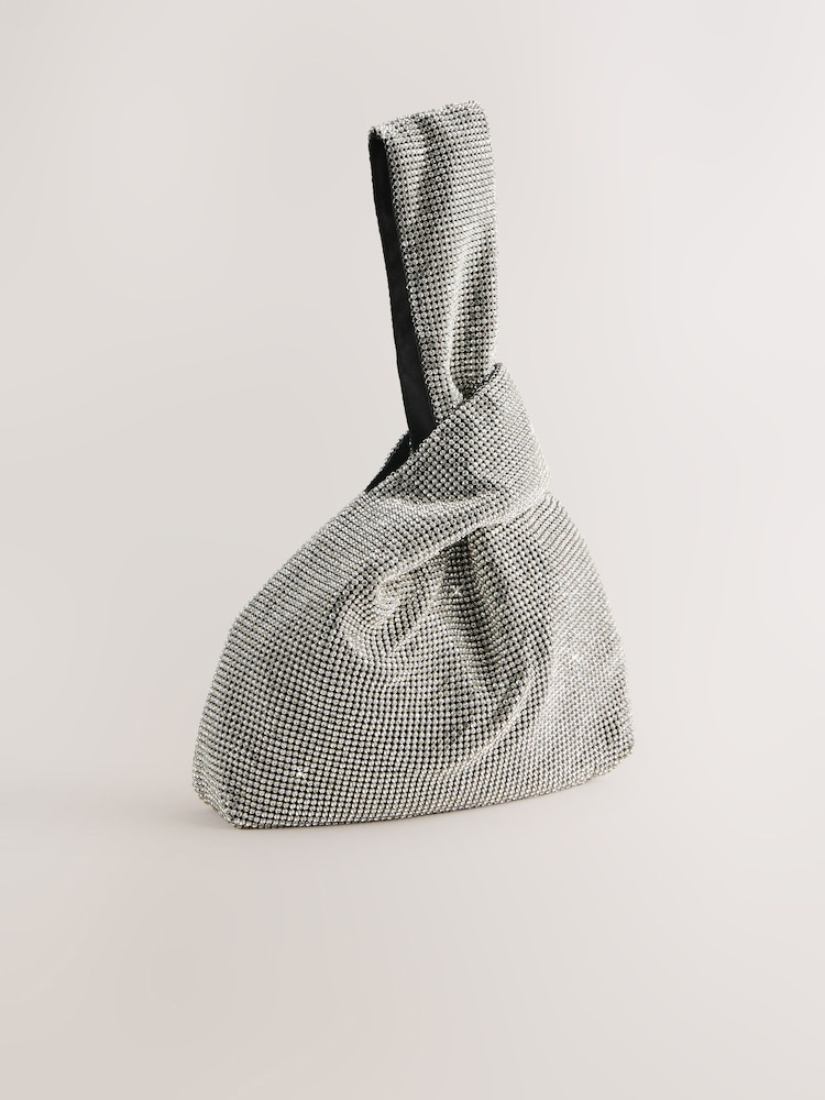 Silver Sparkle Wristlet Hand Held Bag - Image 1 of 6