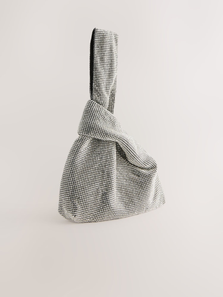 Silver Sparkle Wristlet Hand Held Bag - Image 2 of 6