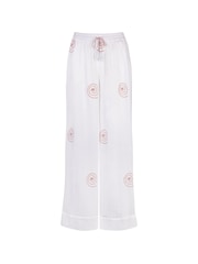 Chelsea Peers Natural Cheesecloth Palm Loop Print Trousers - Image 5 of 5