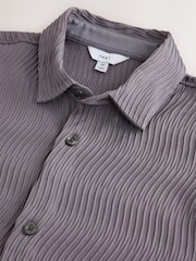 Մանուշակագույն - Տեքստուրավորված short sleeve ջերսի վերնաշապիկ - Պատկեր 8 8-ից