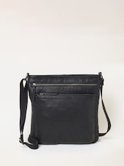 FatFace Black Allie Leather Crossbody Bag - Image 1 of 3