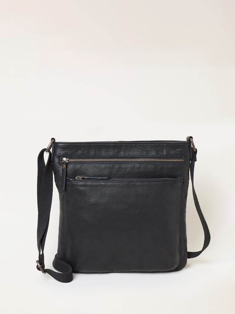 FatFace Black Allie Leather Crossbody Bag - Image 1 of 3