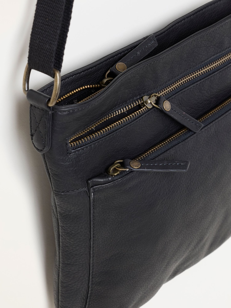 FatFace Black Allie Leather Crossbody Bag - Image 3 of 3