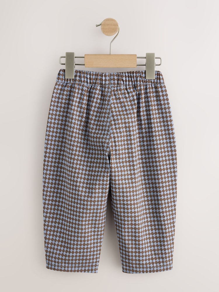 Blue Harlequin Barrel Pull On Trousers (3mths-7yrs) - Image 2 of 4 Blue Harlequin Barrel Pull On Trousers (3mths-7yrs) - Image 2 of 4