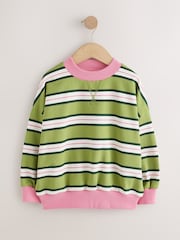 Green/Pink Stripe Sweatshirt (3-16yrs) - Image 7 of 10