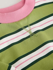 Green/Pink Stripe Sweatshirt (3-16yrs) - Image 9 of 10