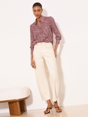 Lipsy Mauve Purple Burnout Button Through Shirt - Image 3 of 4