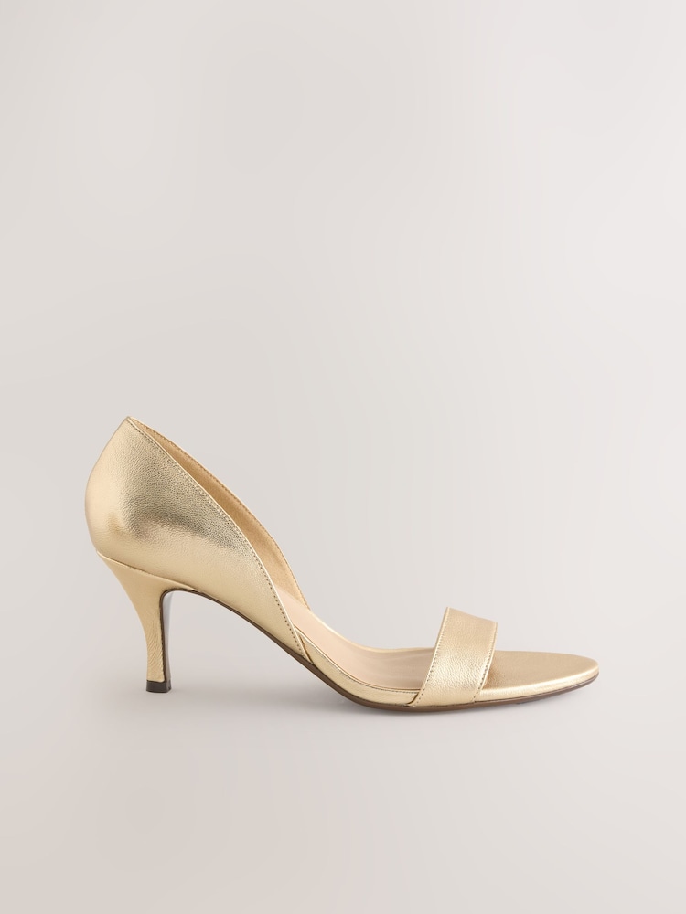 Gold Forever Comfort® Two Part Heeled Sandals - Image 1 of 5