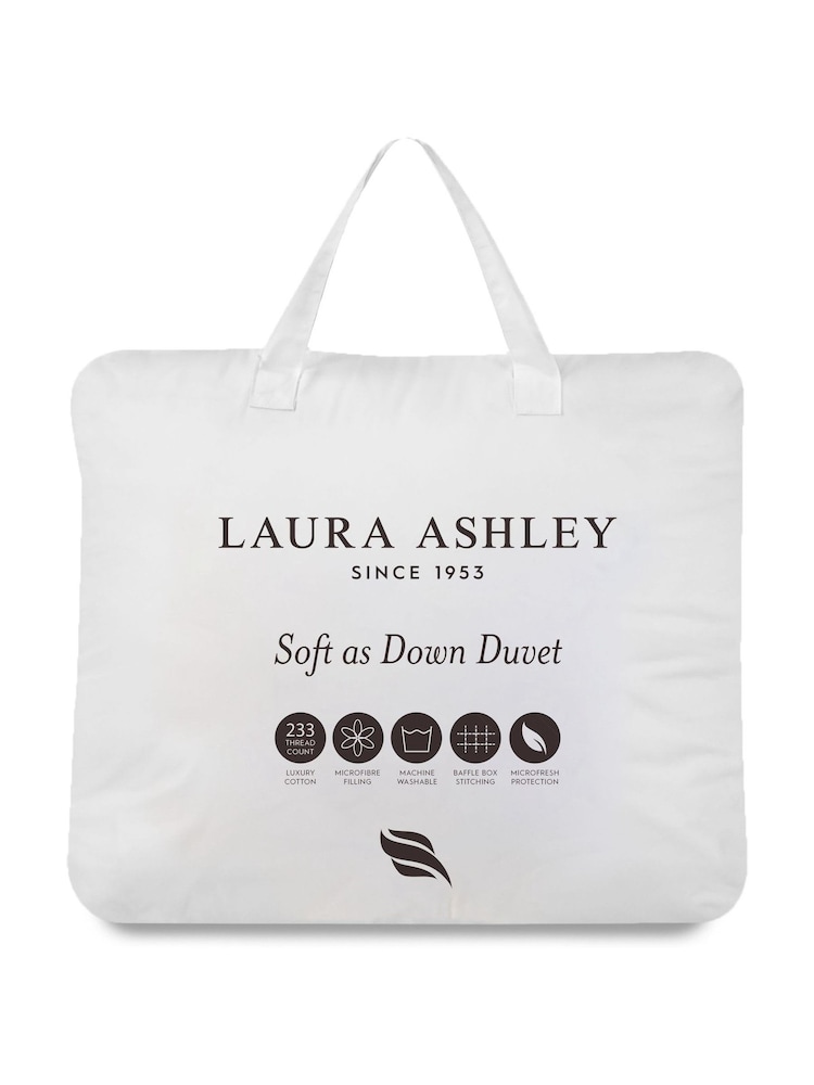 Laura Ashley White Soft as Down 4.5 Tog Duvet - Image 3 of 3