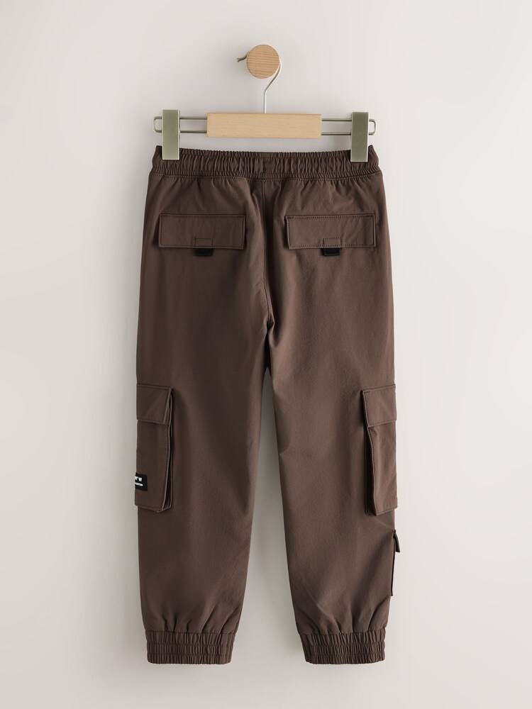 Chocolate Brown Cargo Premium Trousers (3-16yrs) - Image 2 of 4