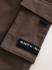 Chocolate Brown Cargo Premium Trousers (3-16yrs) - Image 3 of 4
