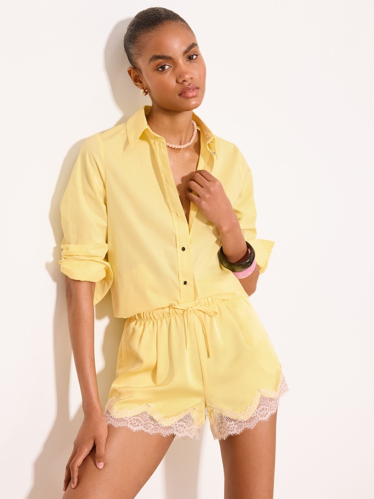 Lipsy Yellow Poplin Shirt - Image 2 of 4