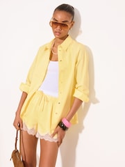 Lipsy Yellow Poplin Shirt - Image 3 of 4