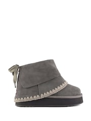 Mou Grey Sheepskin Lined Eskimo Platform Folding Boots - Image 1 of 1