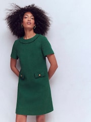 Boden Green Evita Cotton Shift Dress - Image 4 of 5