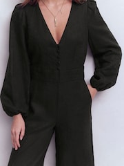 Boden Lola Linen Jumpsuit - Image 4 of 5