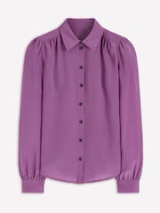 Boden Purple Sara Silk Shirt - Image 5 of 5