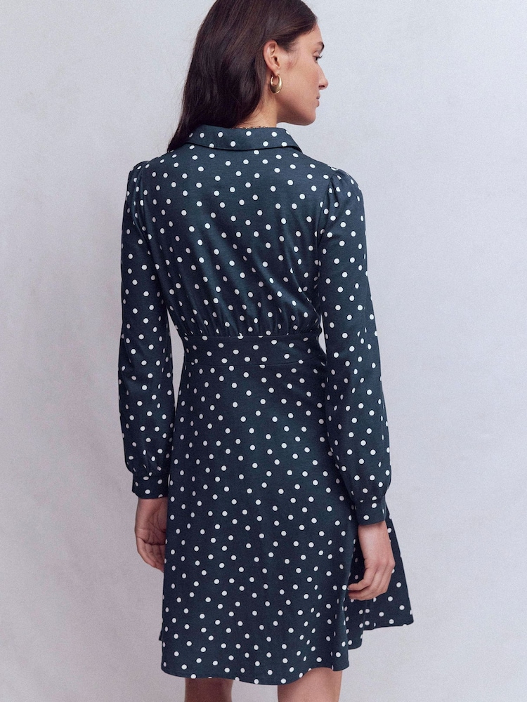 Buy Boden Blue Orla Short Jersey Shirt Dress from the Next UK online shop