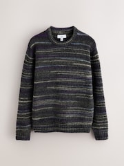 Black Spacedye Striped Jumper - Image 5 of 7