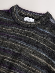 Black Spacedye Striped Jumper - Image 6 of 7