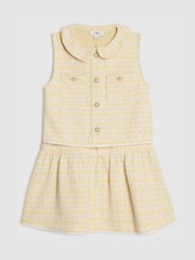 River Island Yellow Boucle Waistcoat & Skirt Set - Image 3 of 5