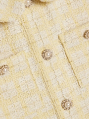River Island Yellow Boucle Waistcoat & Skirt Set - Image 4 of 5