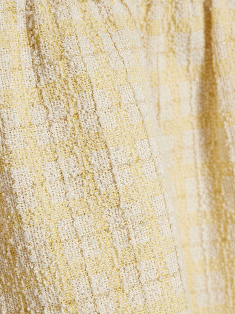 River Island Yellow Boucle Waistcoat & Skirt Set - Image 5 of 5