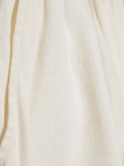 River Island Cream Embroidered Palm Shirt & Shorts Set - Image 4 of 5