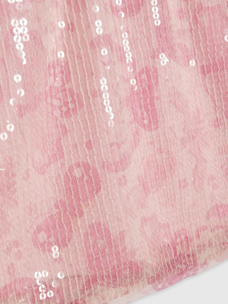 River Island Pink Butterfly Tank & Sequin Skirt Set - Image 4 of 4 River Island Pink Butterfly Tank & Sequin Skirt Set - Image 4 of 4