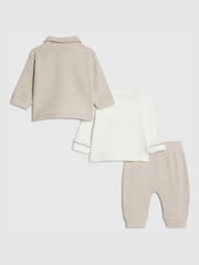 River Island Brown Jacquard Shacket Set & Bodysuit - Image 2 of 5