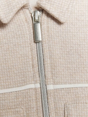 River Island Brown Jacquard Shacket Set & Bodysuit - Image 4 of 5