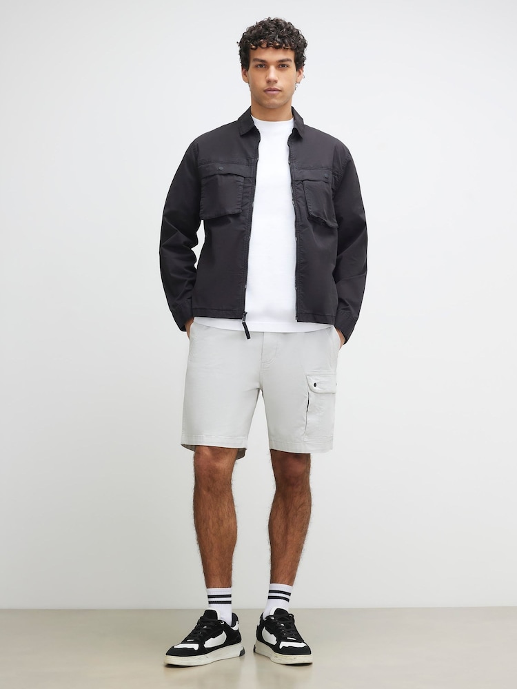 River Island Grey Regular Fit Cargo Shorts - Image 1 of 4