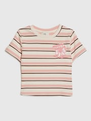 River Island Pink Stripe Baby T-Shirt - Image 1 of 4