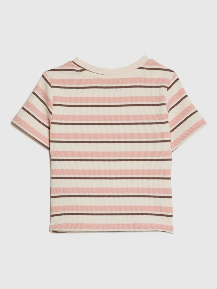 River Island Pink Stripe Baby T-Shirt - Image 2 of 4