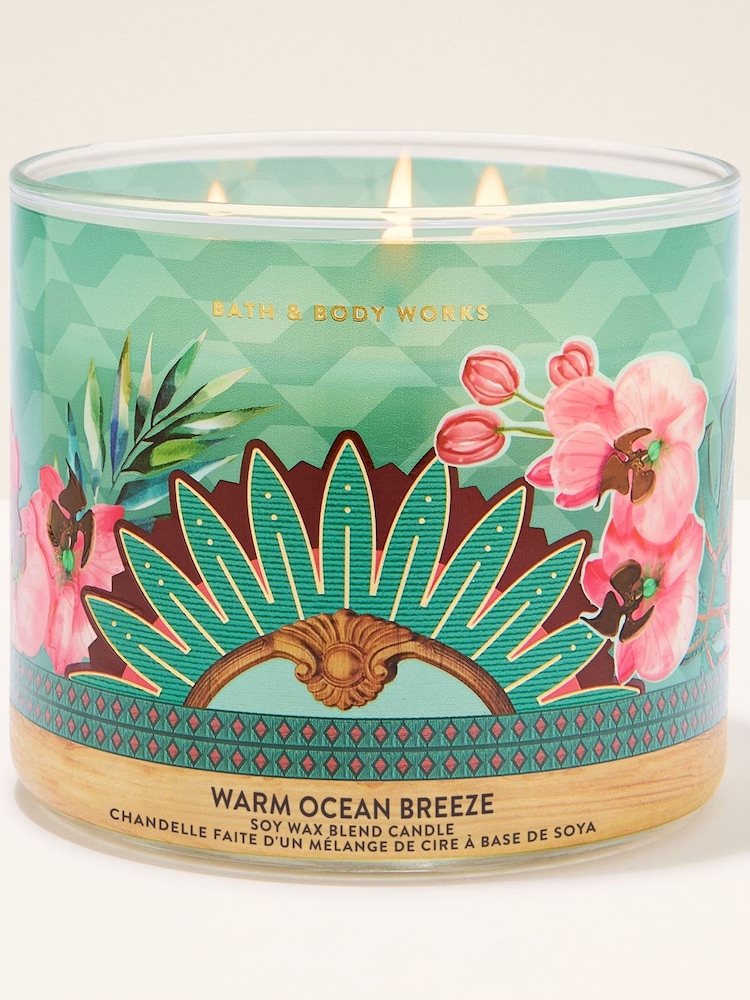 Bath & Body Works Warm Ocean Breeze 3 Wick Candle 411g - Image 1 of 3 Bath & Body Works Warm Ocean Breeze 3 Wick Candle 411g - Image 1 of 3