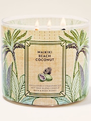 Bath & Body Works Waikiki Beach Coconut 3 Wick Candle 411g - Image 1 of 3