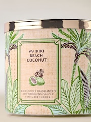 Bath & Body Works Waikiki Beach Coconut 3 Wick Candle 411g - Image 2 of 3