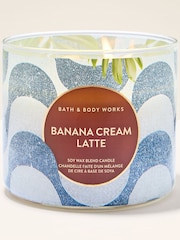 Bath & Body Works Banana Cream Latte 3 Wick Candle 411g - Image 1 of 2